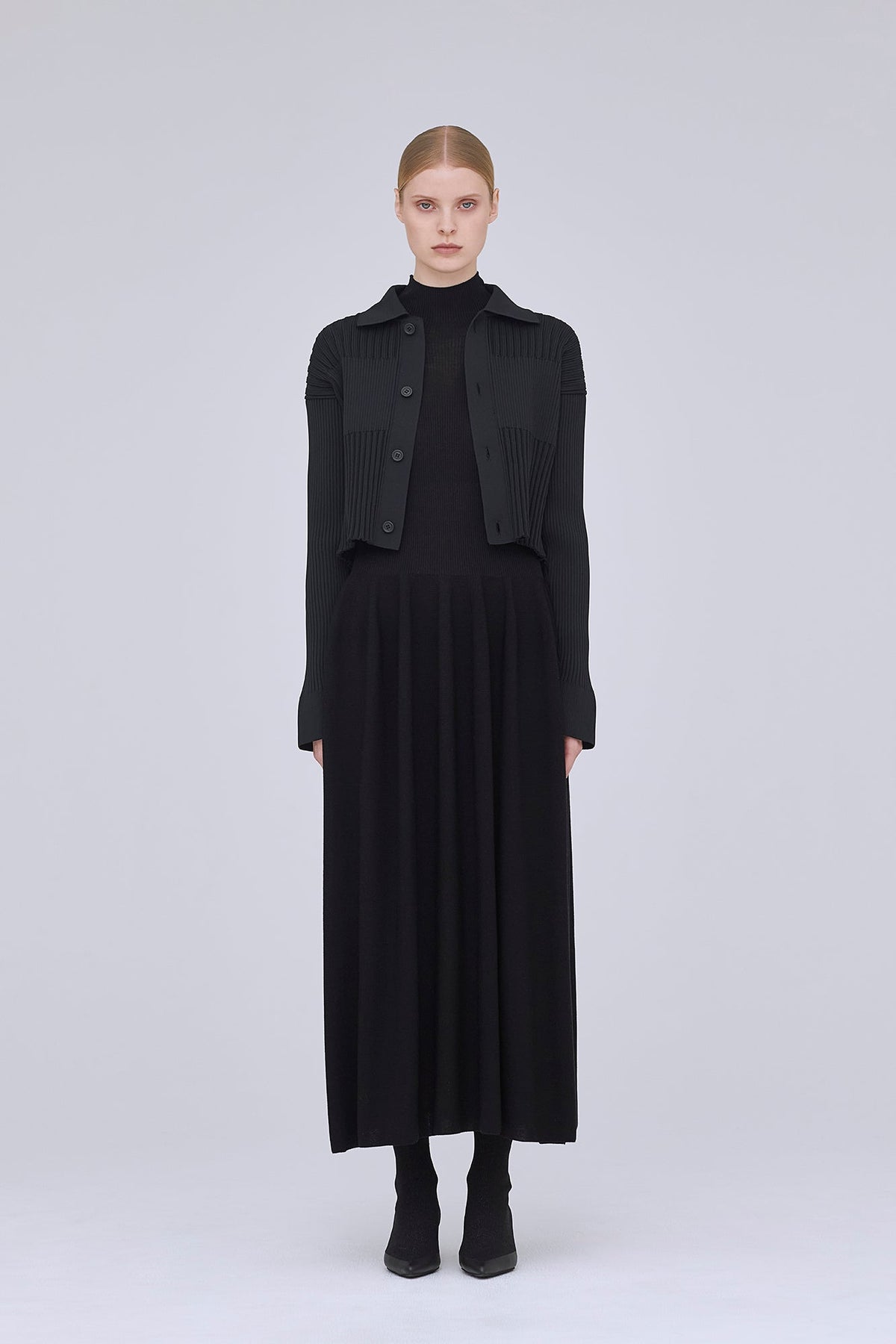 SILK LONG SLEEVE DRESS