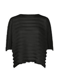 Accordion See-Through Crepe