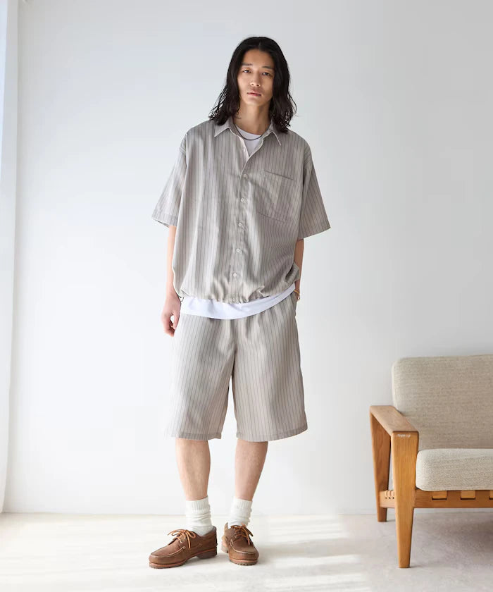 Stripe Easy Wide Shorts / Compatible with Setup