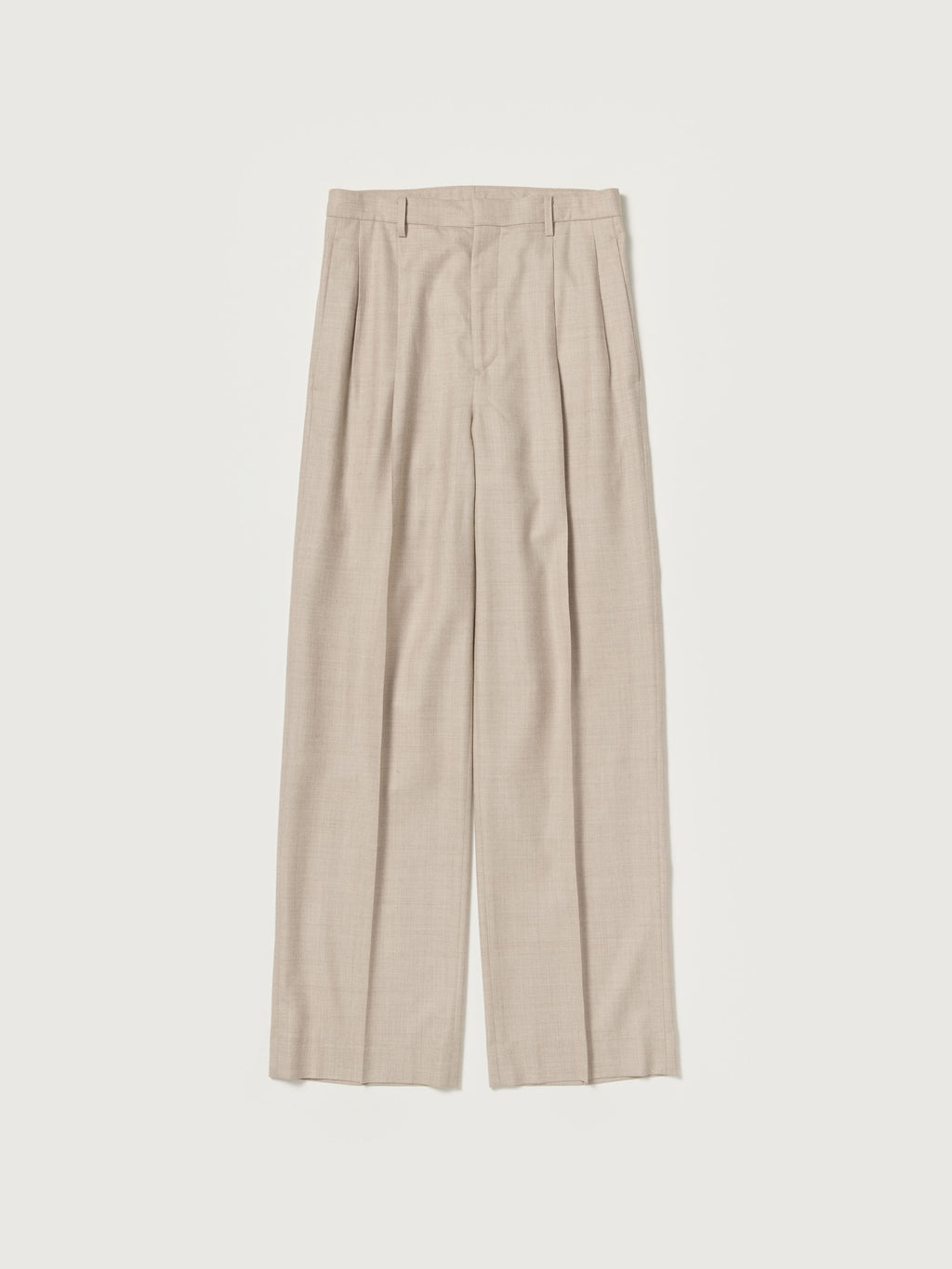 SUPER LIGHT WOOL TWO-TUCK SLACKS