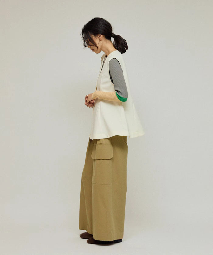 Peplum Silhouette V-Neck Gilet / Vest