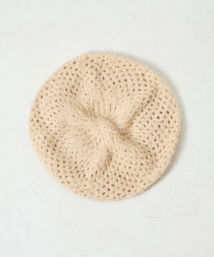 Lace Knit Beret Hat