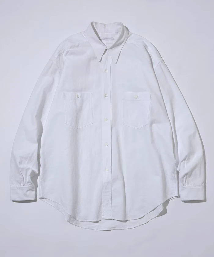 Oversized Classic Regular Collar Chambray Shirt Long Sleeve