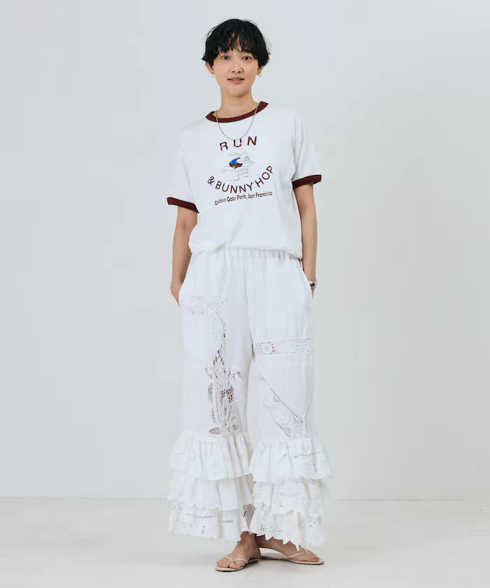 Vintage-Like Used Essence Print T-Shirt