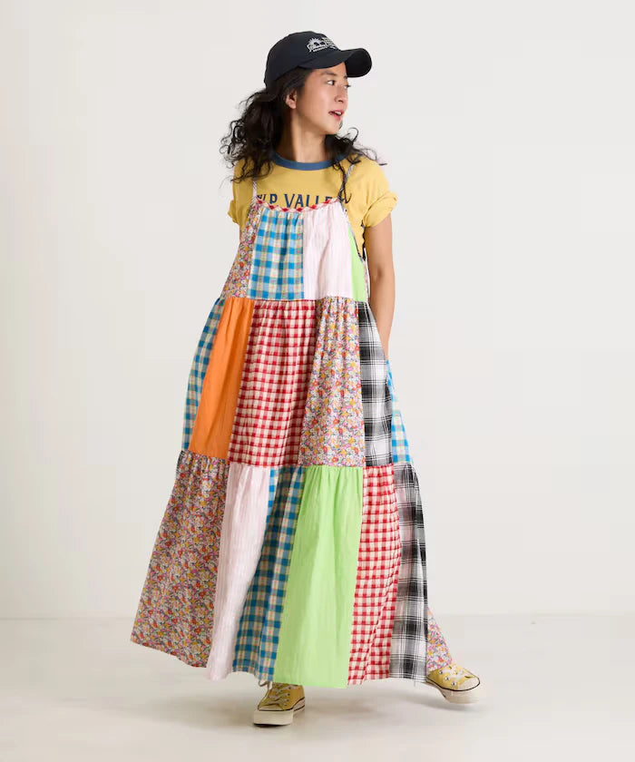 Patchwork Three-Tiered Camisole Dress