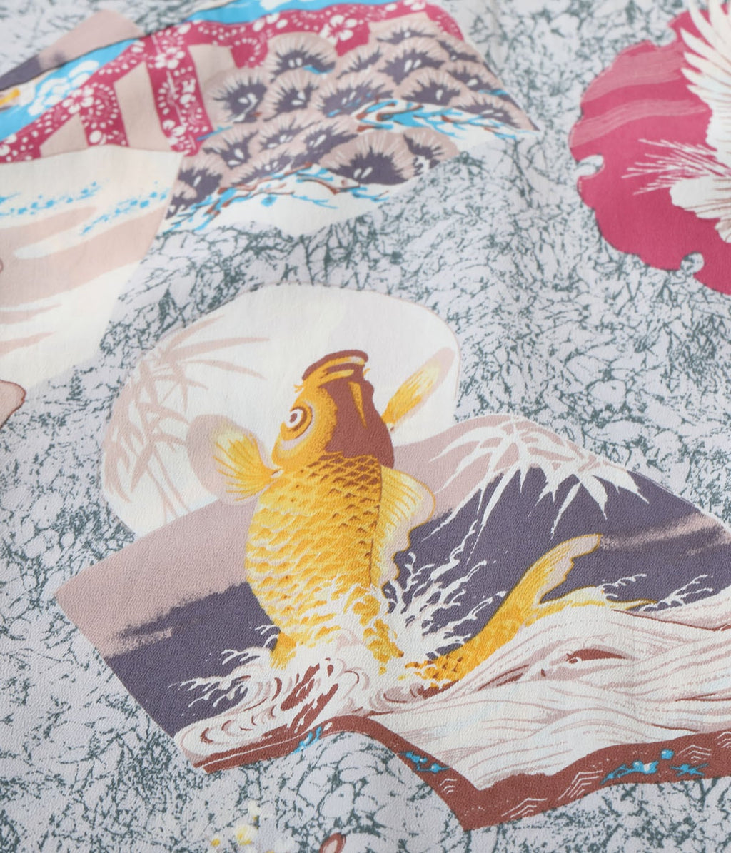 Rayon Hawaiian Shirt 'Japanese Quaint Design'