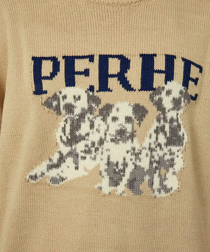 Dalmatian Dog Design Jacquard Knit Limited Edition