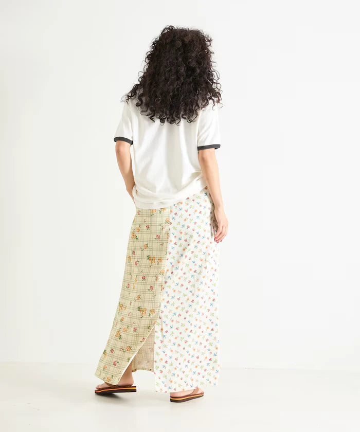 Floral Satin Skirt