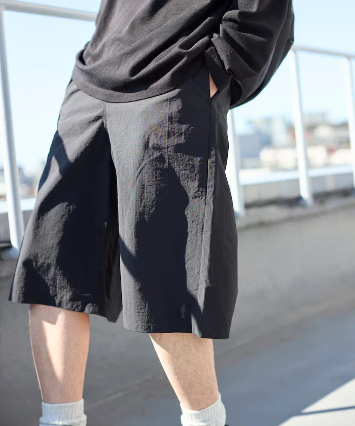 Nylon Sleek Water Length Baggy Shorts