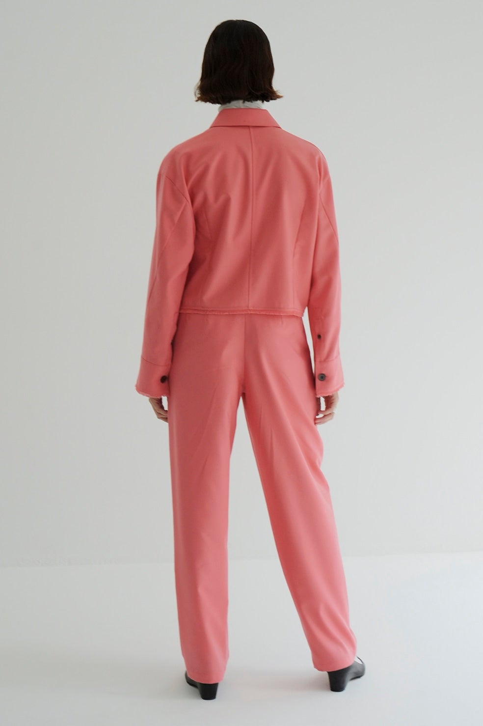 WIDE BELT TUCK PANTS