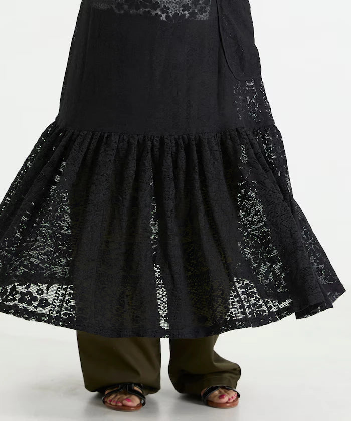 2WAY Lace Tiered Sleeveless Dress