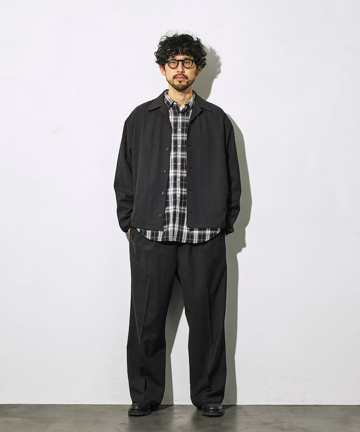 Functional Material Oversized CPO Shirt & Wide Easy Pants Setup / Washable / UV Cut / Quick Dry / Contact Cooling
