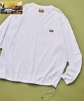 FREAK'S STORE for BEACH & FES Relax Fit One Point Logo Spindle Henley Neck Long Sleeve T-Shirt