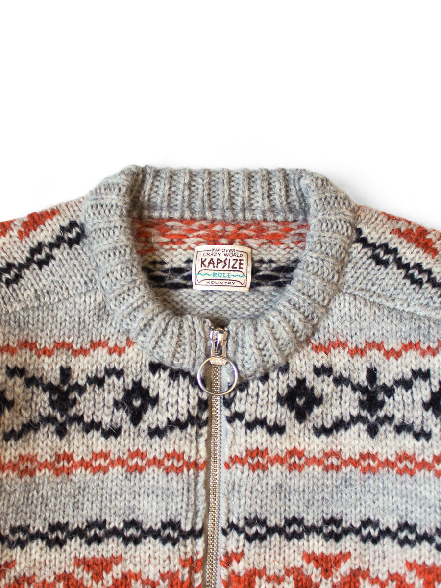 3G Wool Yellowknife Fair Isle ZIP Short...