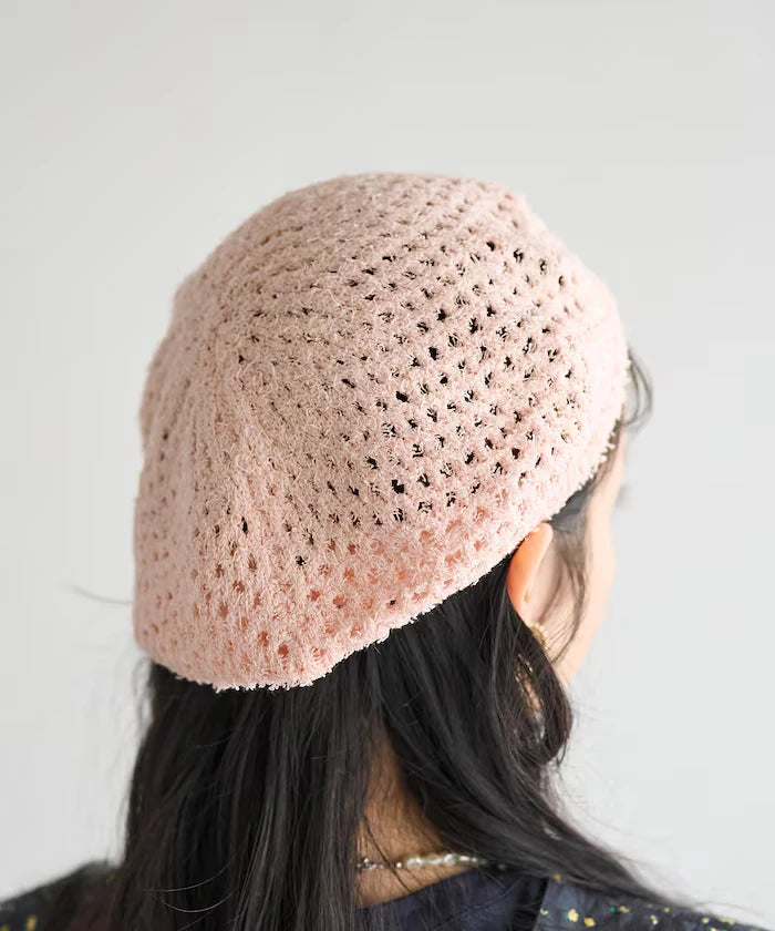 Lace Knit Beret Hat
