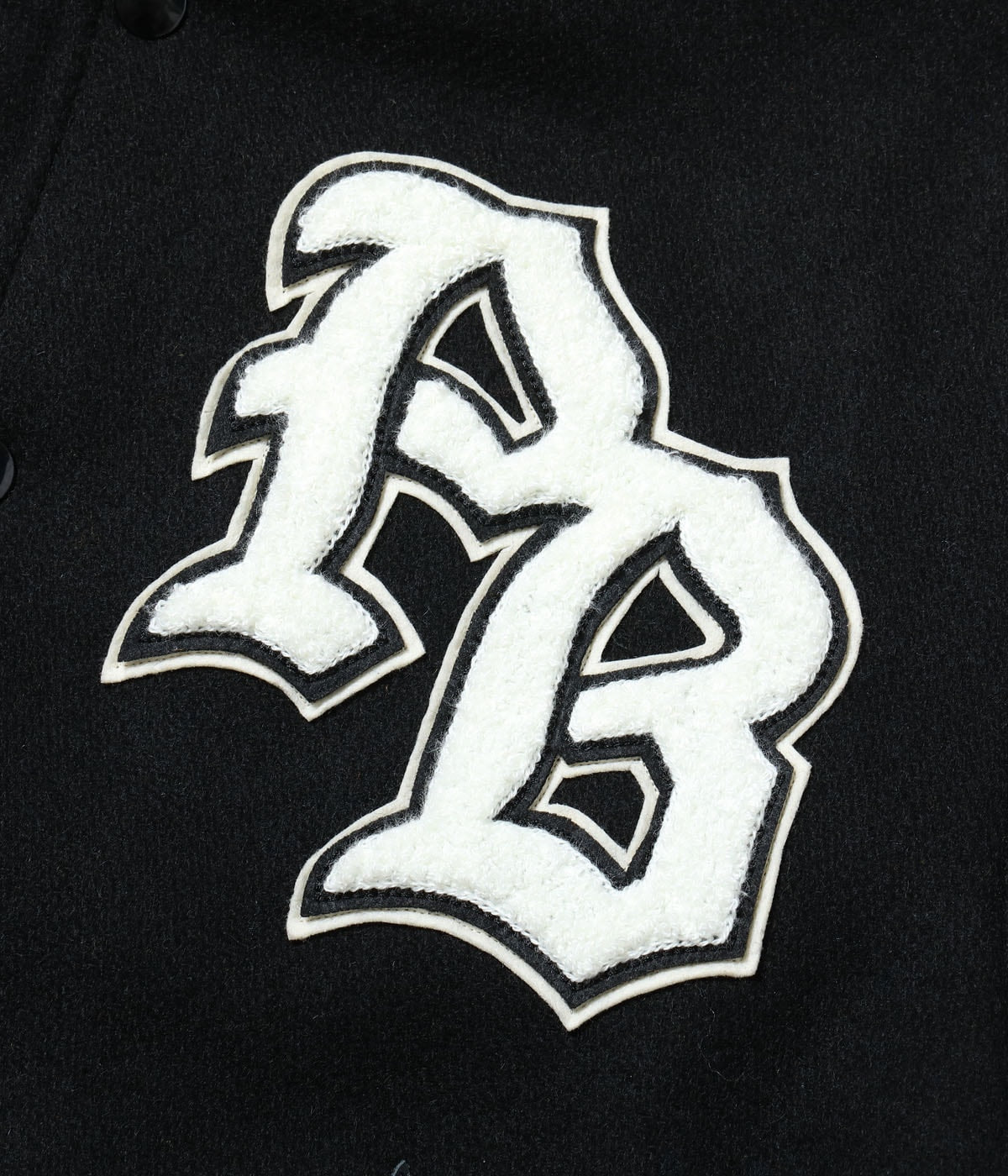 30oz. WOOL MELTON AWARD JACKET “POLAR BEAR” (BLACK)