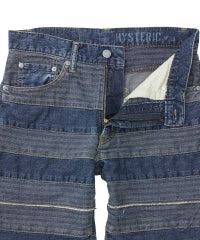 Scratch Flare Denim Pants
