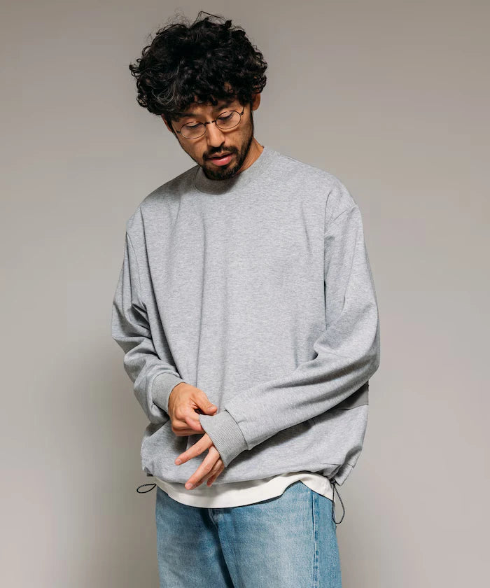<New Color Added> Side Pocket Spindle Cardboard Crew Neck Sweatshirt