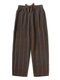 Cotton Linen Sham Stripe Easy Pants