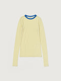 FLUFFY CASHMERE NYLON JERSEY RINGER L/S TEE