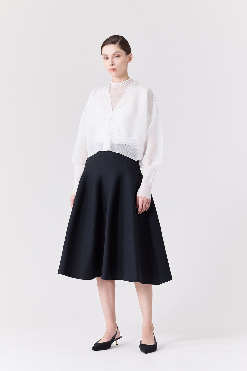 MILAN MIDI FLARE SKIRT