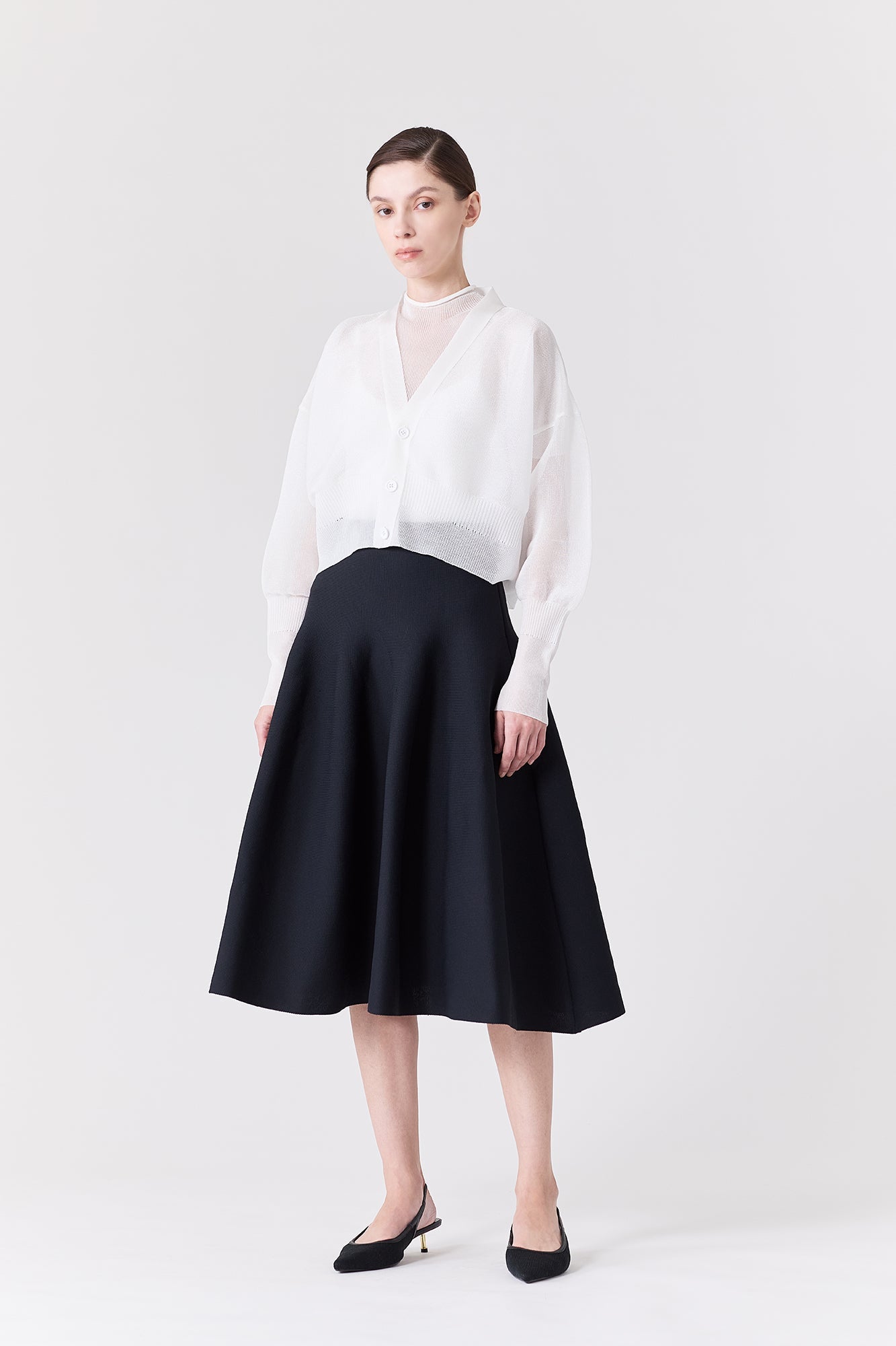 MILAN MIDI FLARE SKIRT