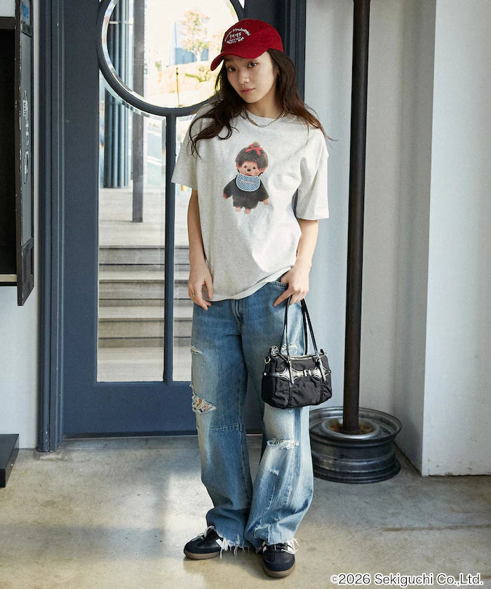 Monchhichi Mixed Material Docking T-Shirt Limited Edition