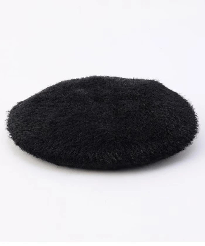 Mohair-Like Beret Hat