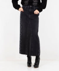 Snake Loop Remake Denim Skirt