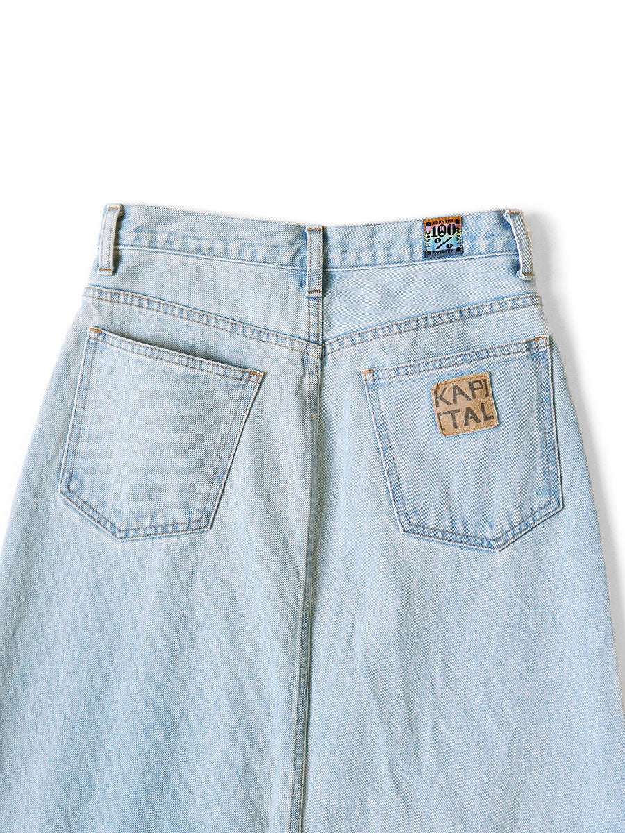 13oz Denim High Waist Maxi Skirt (Processed)