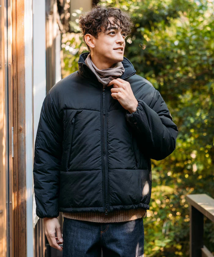 PRIMALOFT PUFF JACKET / Primaloft Stand Collar Puff Jacket / Insulated Blouson