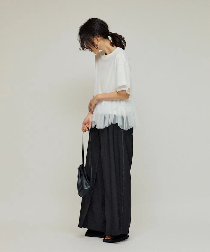 Front Tuck Wide Slack Pants / Loose Silhouette