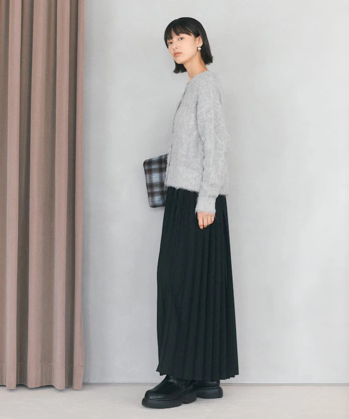 Variation Button Shaggy Knit Cardigan