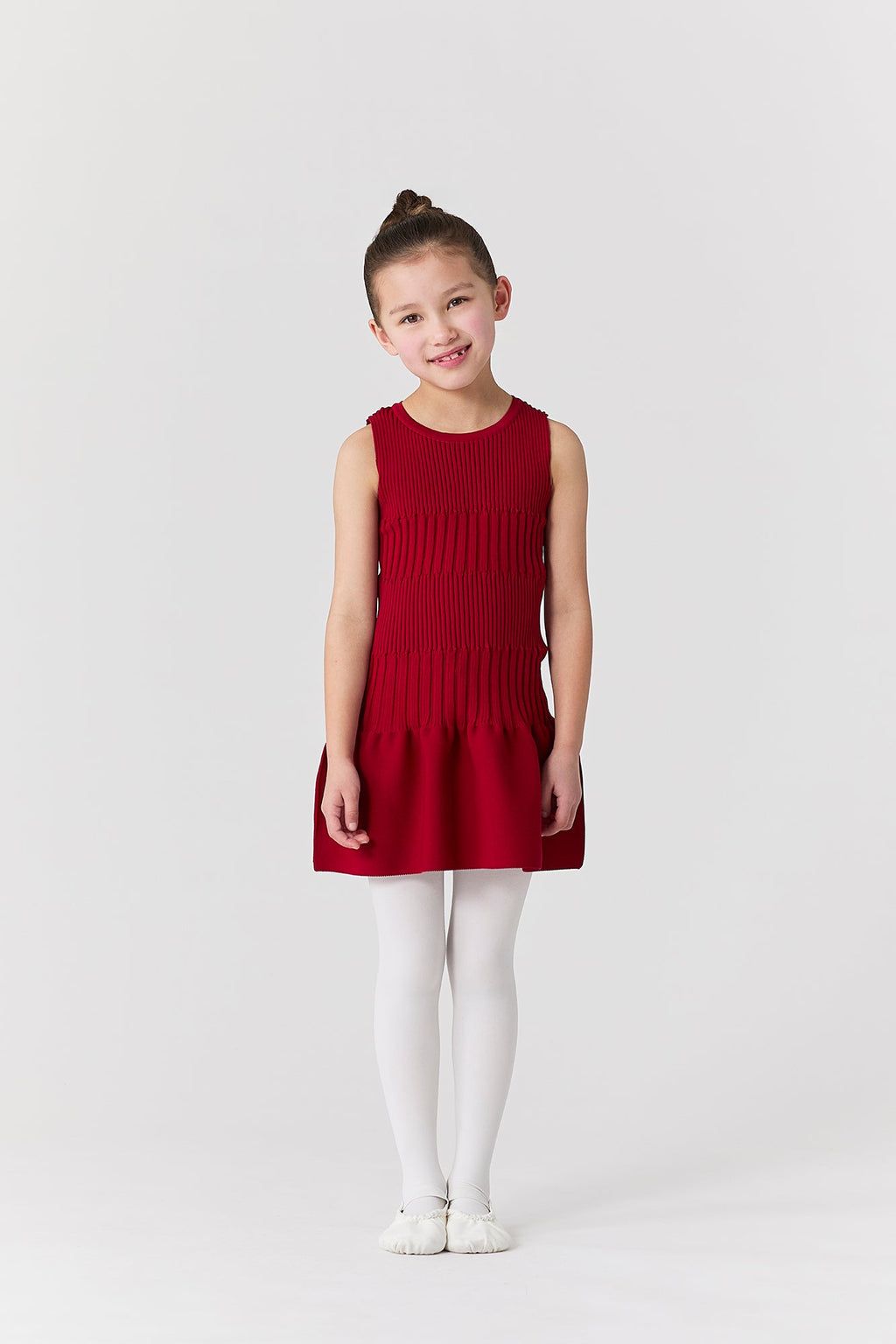 SOFT FLUTED KIDS SLEEVELESS DRESS