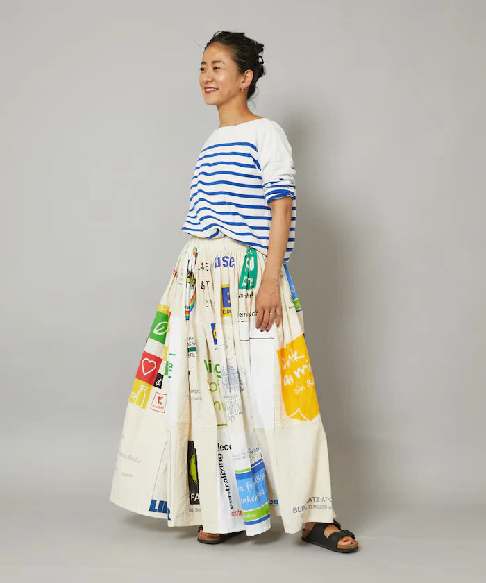 Vintage European Eco Bag Remake Skirt