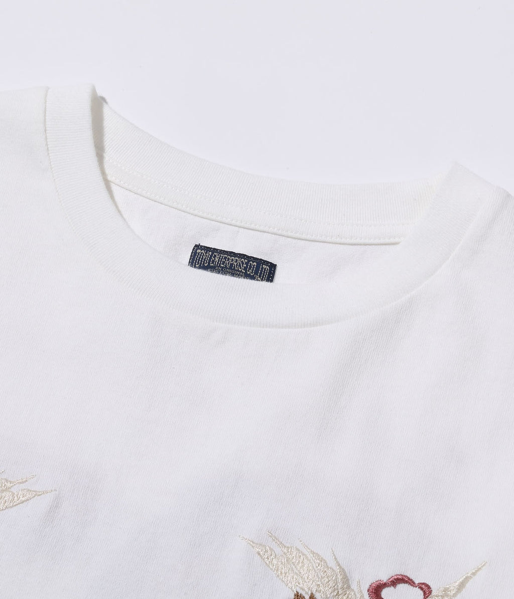 SUKA T-SHIRT EMBROIDERED “EAGLE & Mt. FUJI”