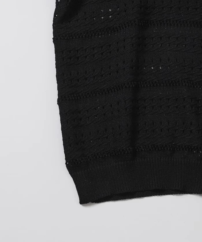 Big Silhouette Short Sleeve Knit Polo Shirt
