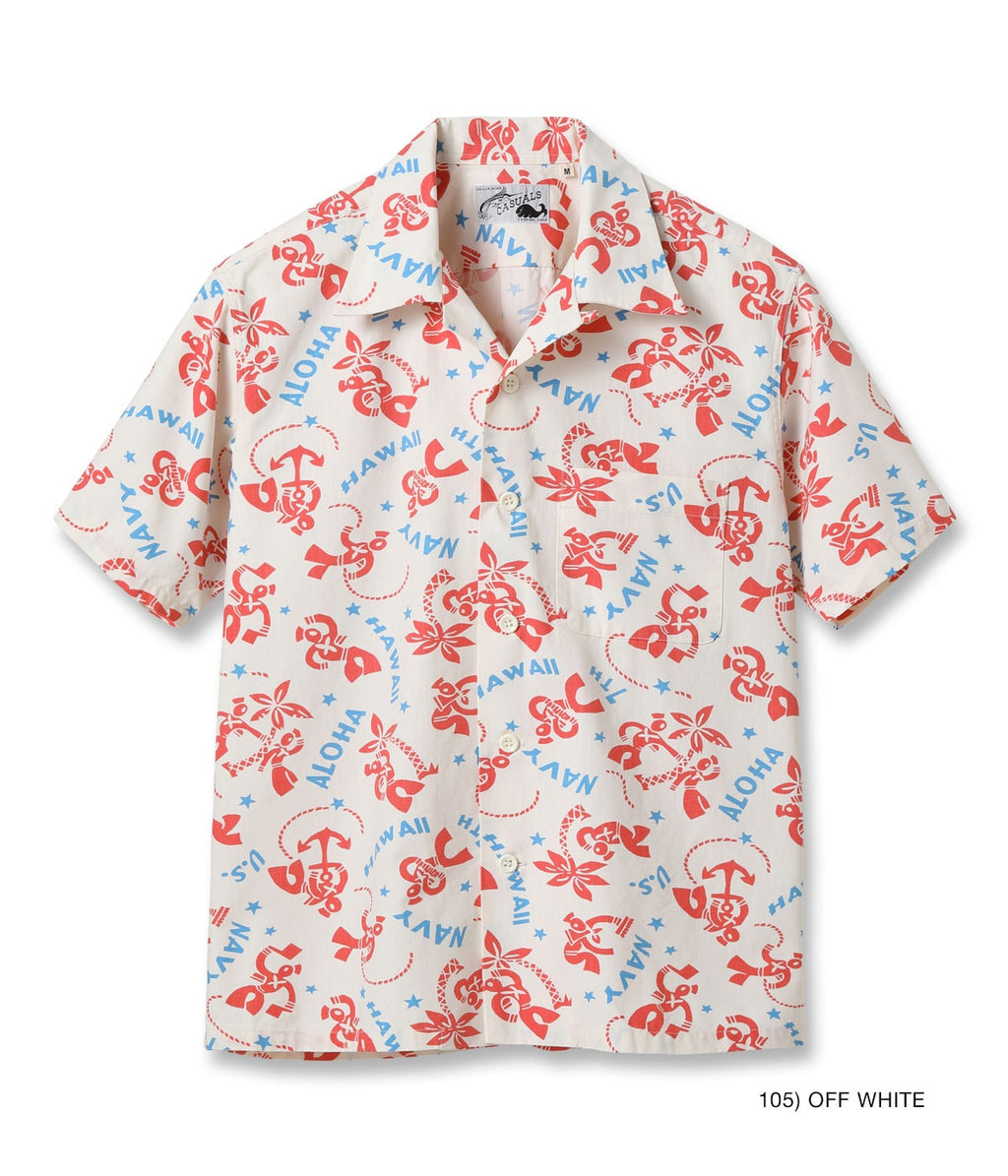 COTTON RIPSTOP OPEN SHIRT “SAILOR MOKU STARS”