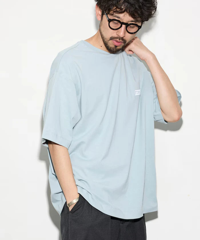 6oz Front Logo Embroidery Crew Neck T-Shirt / Back Print T-Shirt PRINT LEFT CHEST EMBROIDERY BOX FIRST