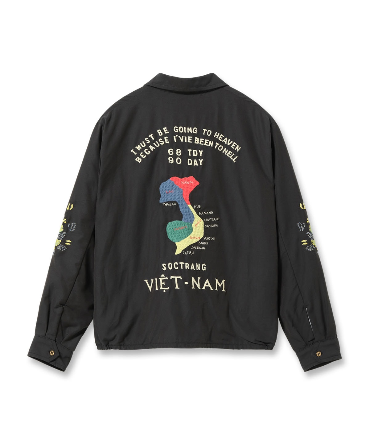 Late 1960s Style Cotton Rayon Vietnam Jacket "VIETNAM MAP" (AGING MODEL)