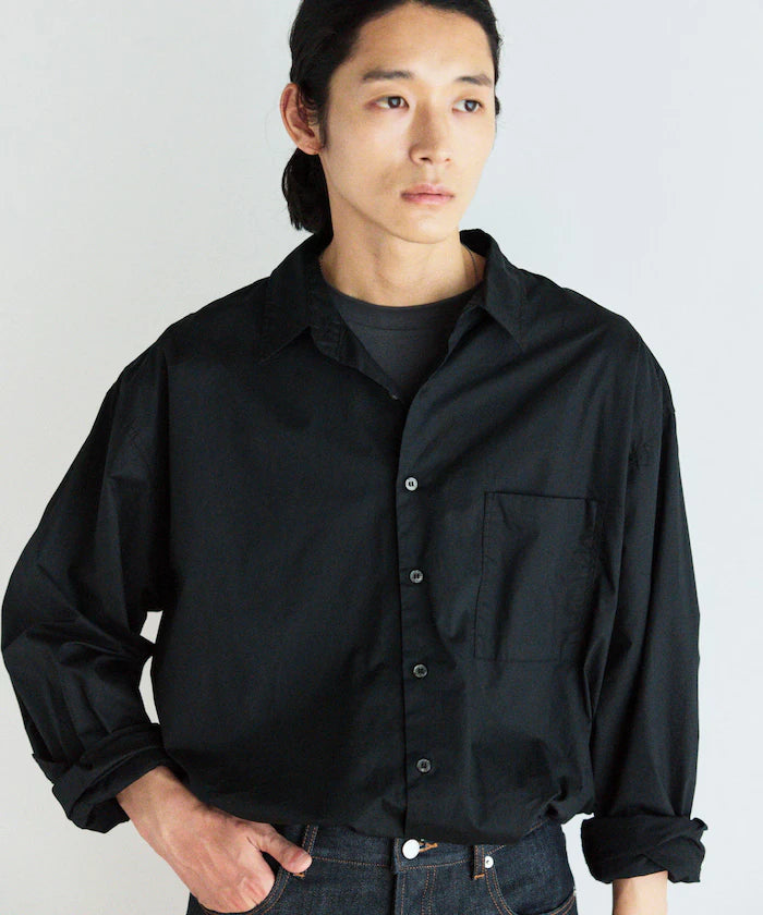 <New Color Added> Relaxed Fit Broad Shirt / Regular Collar / Long Sleeve