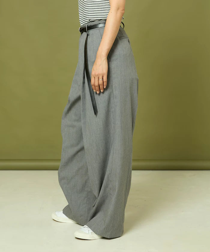 Tuck Wide Slacks Pants