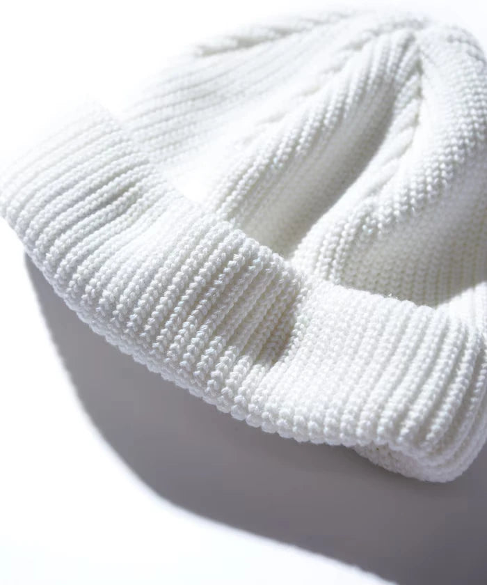 Cotton Linen Roll Knit Cap