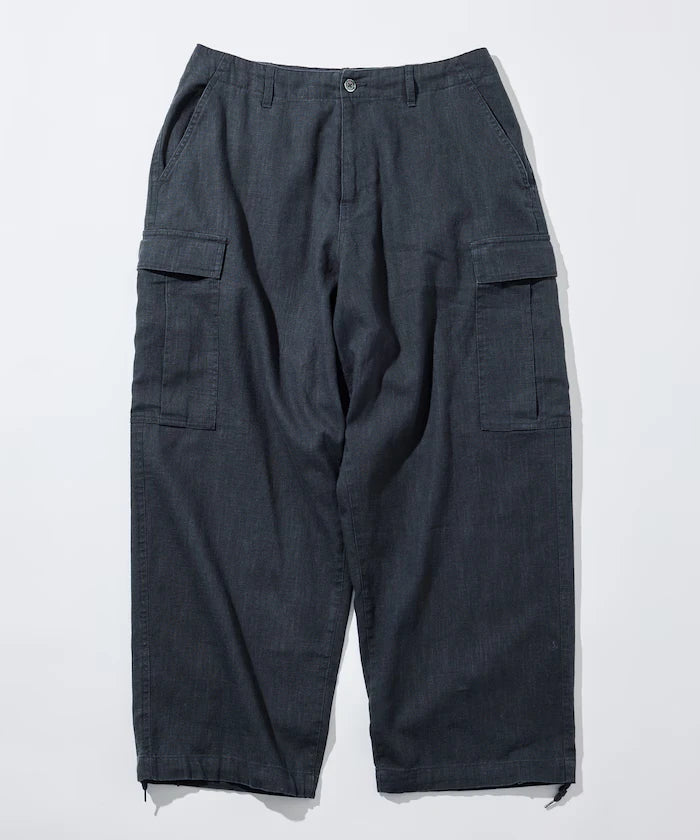LINEN COTTON EASY CARGO PANTS 【Compatible with Set-Up】
