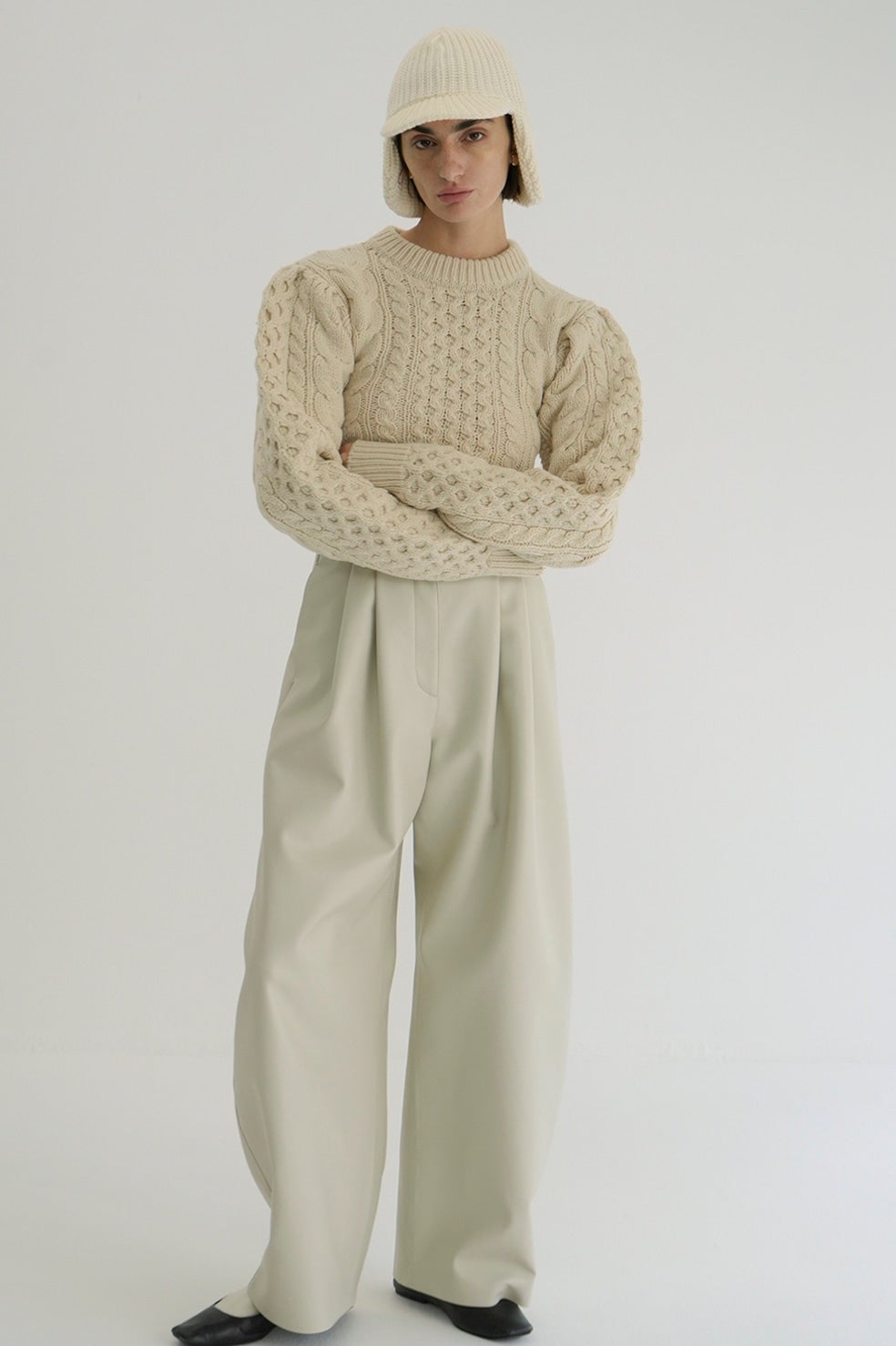 KIJIMA TAKAYUKI &times;CLANE WOOL KNIT EAR CAP