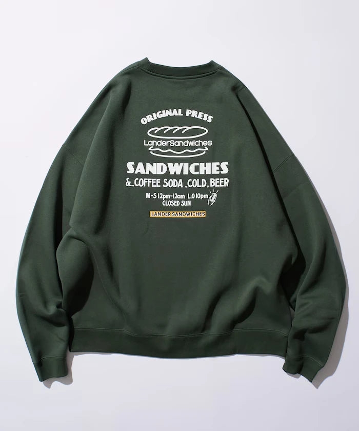 LANDER SANDWICHES×FREAK'S STORE/ Lander Limited Edition Big Silhouette Back Print Crewneck Sweat 【Limited Release】
