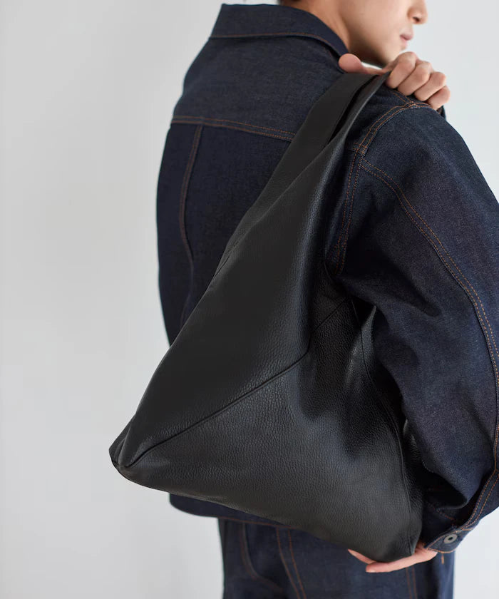 Triangle Leather Marche Bag