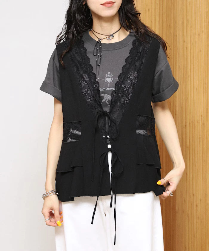 Switch Race Vintage Satin Ribbon Vest [Limited Release]