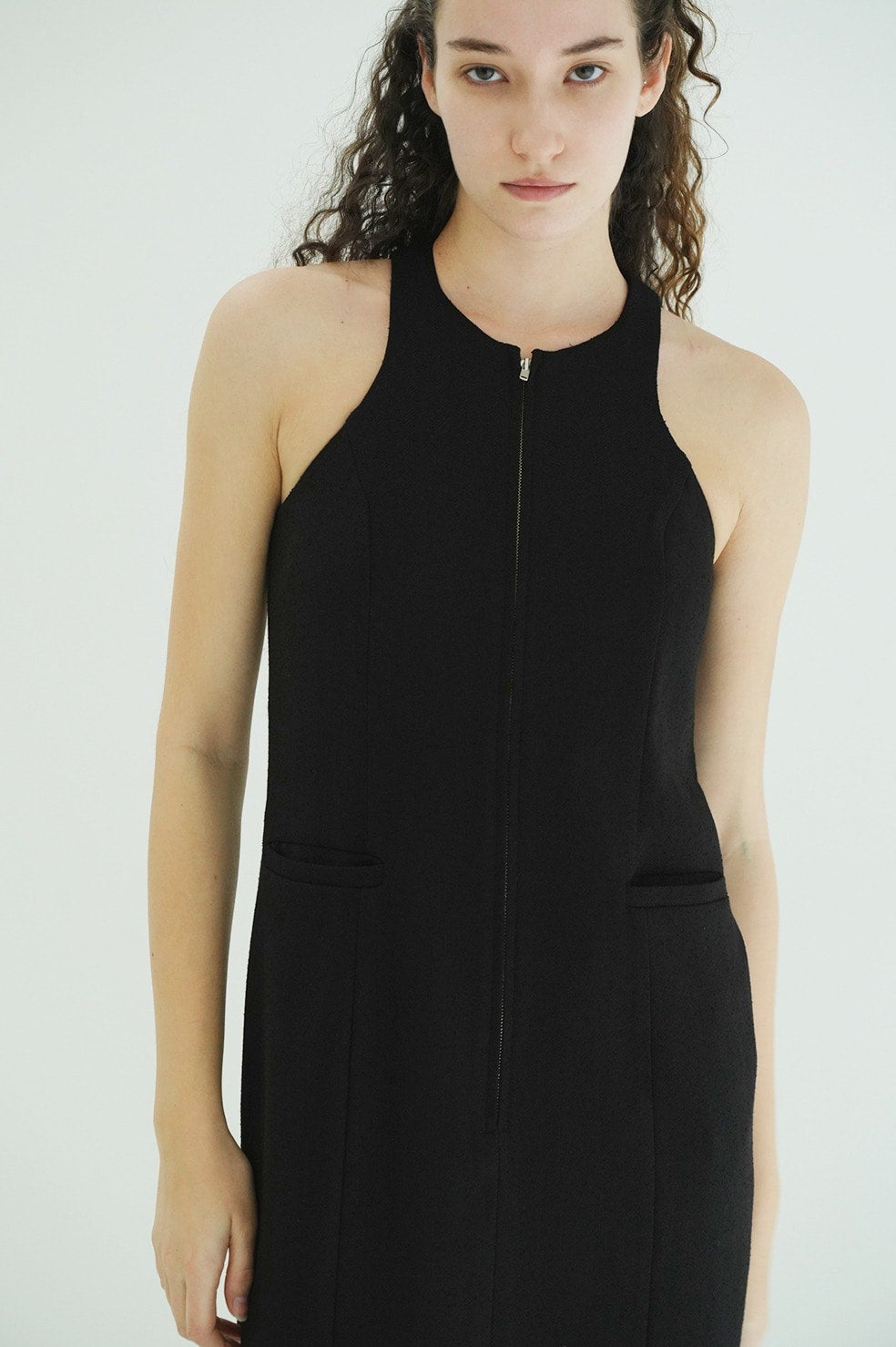 FRONT ZIP AMERICAN SLEEVE ONEPIECE