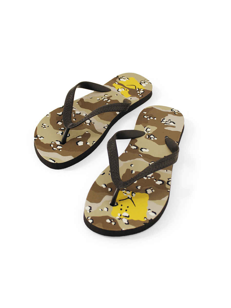 Chocolate Chip Camouflage Flip Flops